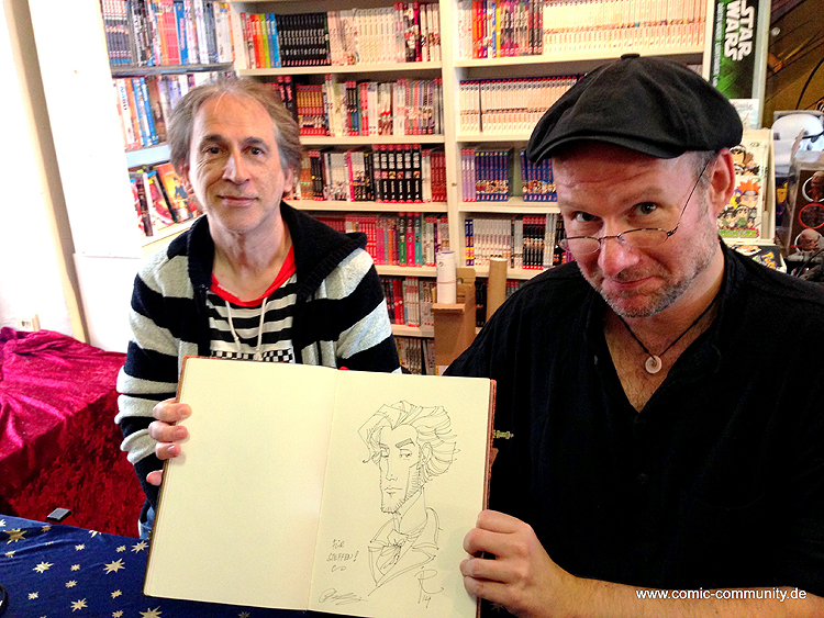 Peter und Ingo beim Signieren auf dem Comic Salon in Erlangen, 2014 (Copyright: Steffen Liebschner / comic-community.net)