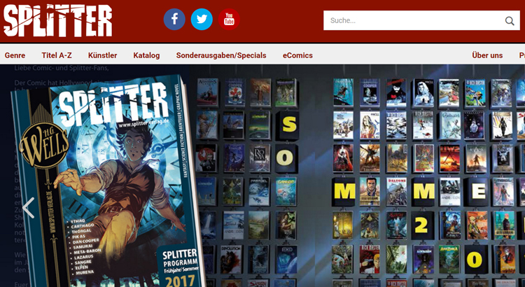 Splitter Verlag launched neues Homepage-Design