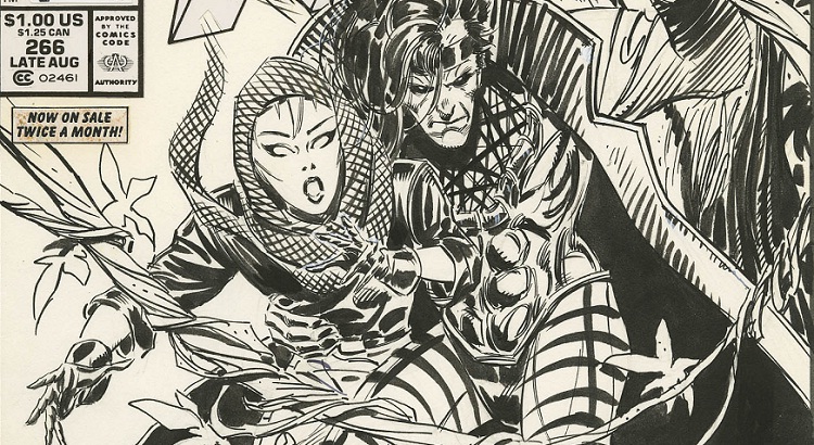 Andy Kuberts Original-Cover-Art zu THE UNCANNY X-MEN #266 (1st Gambit) steht ab August zur Auktion auf ComicLink