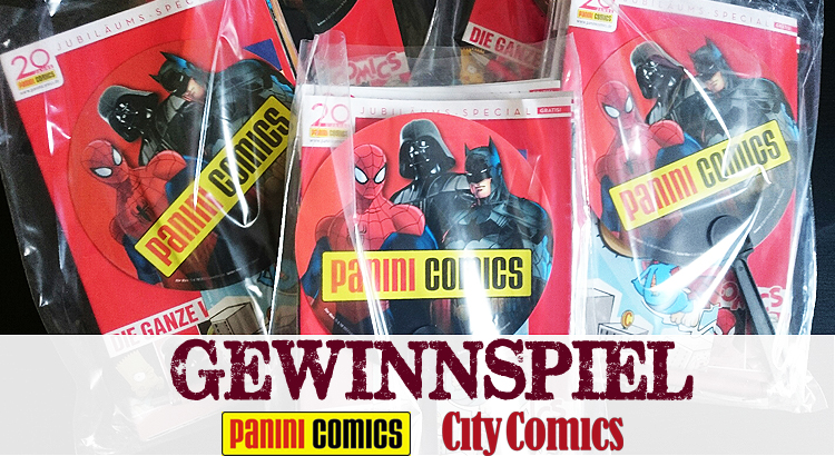 Gewinnspiel: 5 Gesamtpakete mit Panini-Gratis-Comics und Goodies zum 20. Panini-Geburtstag - gesponsert von City Comics Leipzig