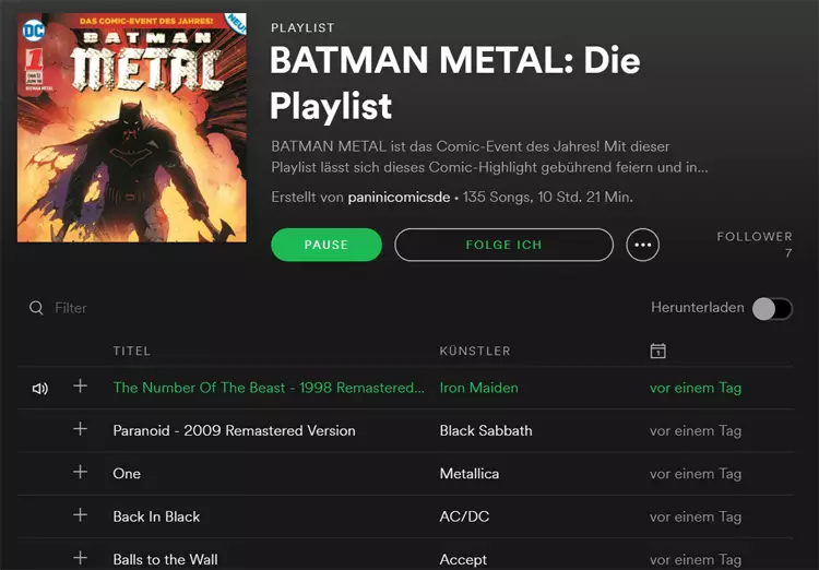 BatmanMetal_Panini_Spotify_Playlist
