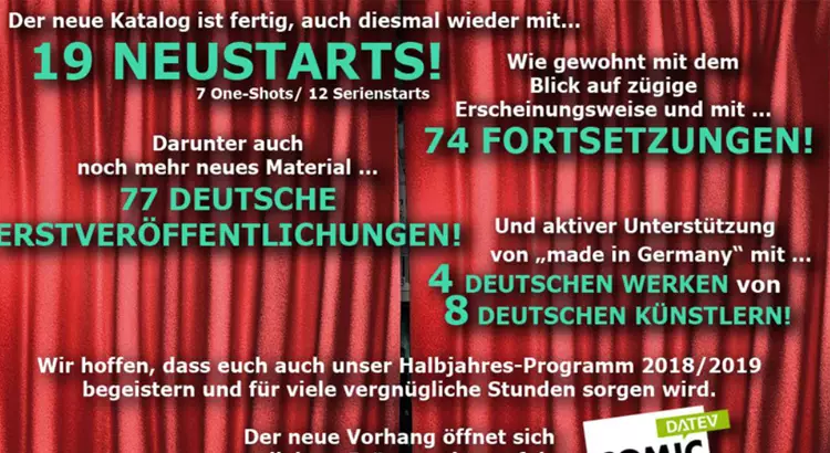 Splitter Verlag präsentiert das Programm November 18 bis April 19